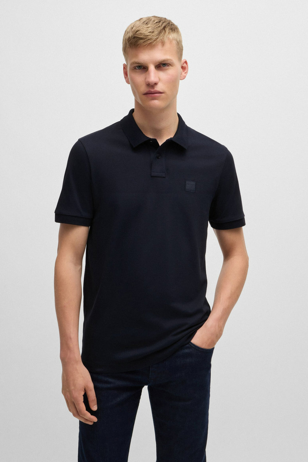 Polo Blauw - BOSS ORANGE