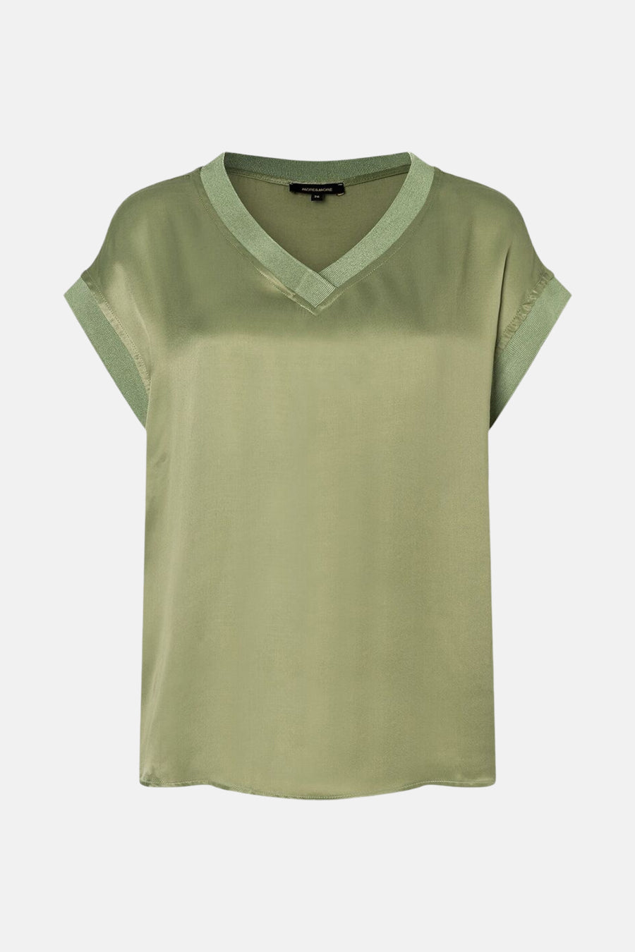 Blouse (korte mouwen) KHAKI - MORE & MORE