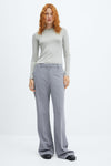 Top uni manches longues Gris - MANGO