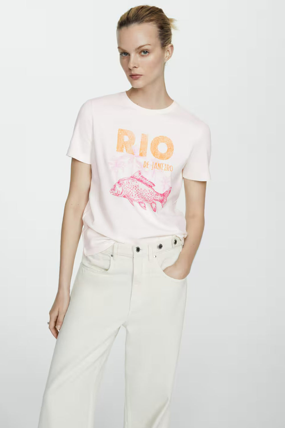 T-shirt (manches courtes) Orange - MANGO