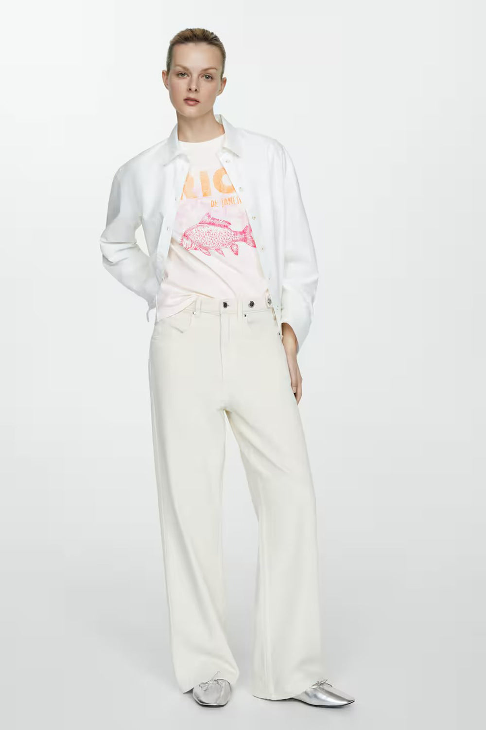 T-shirt (manches courtes) Orange - MANGO