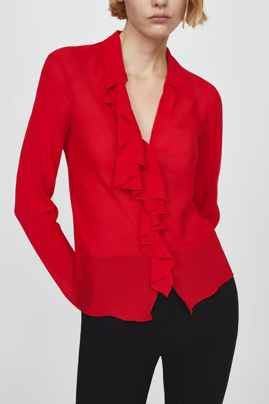 Chemisier (manches courtes) Rouge - MANGO