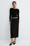 Pull col rond Noir - MANGO