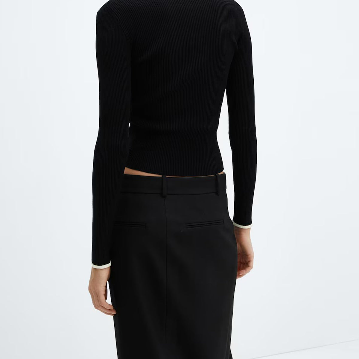 Pull noir MANGO PointCarré - Main Image