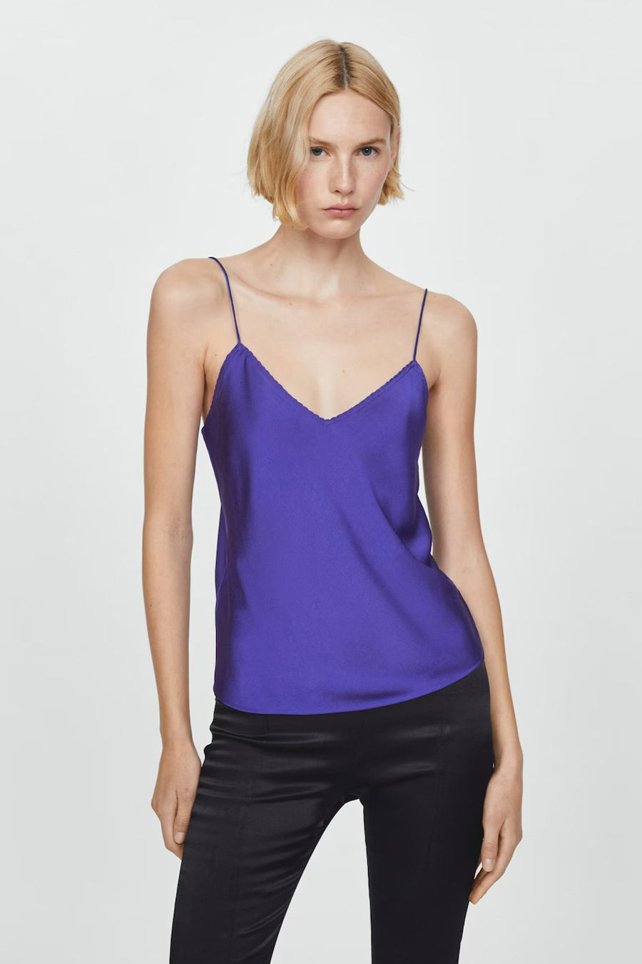 Top (bandes fines) Bleu - MANGO