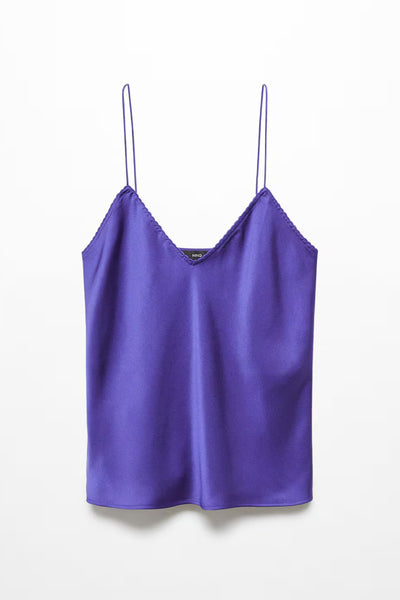 Top (bandes fines) Bleu - MANGO