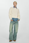 Pull col rond Blanc - MANGO