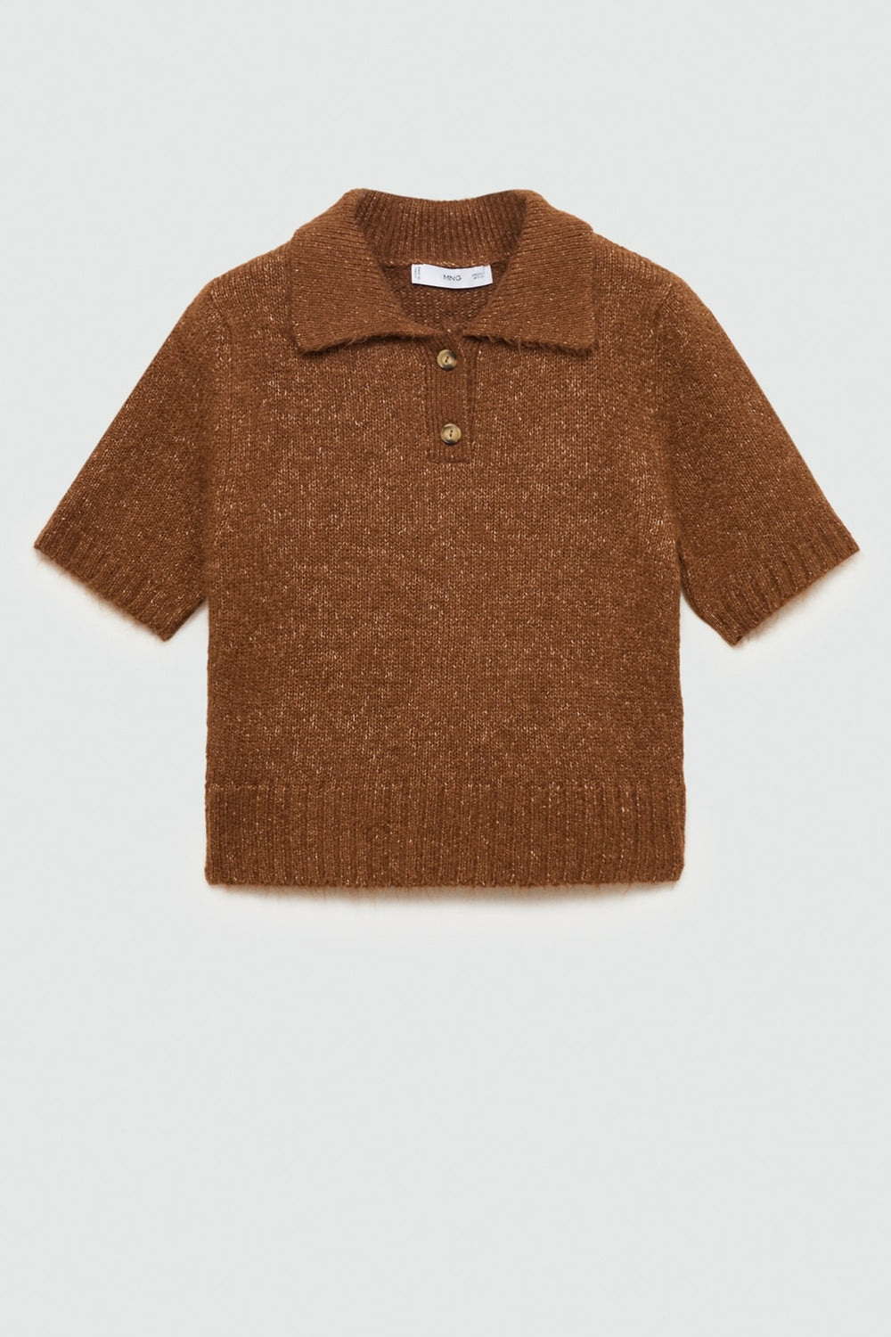 Pull col rond Brun - MANGO