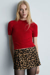 Pull col rond Rouge - MANGO