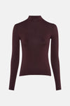 Top uni manches longues Brun - MANGO