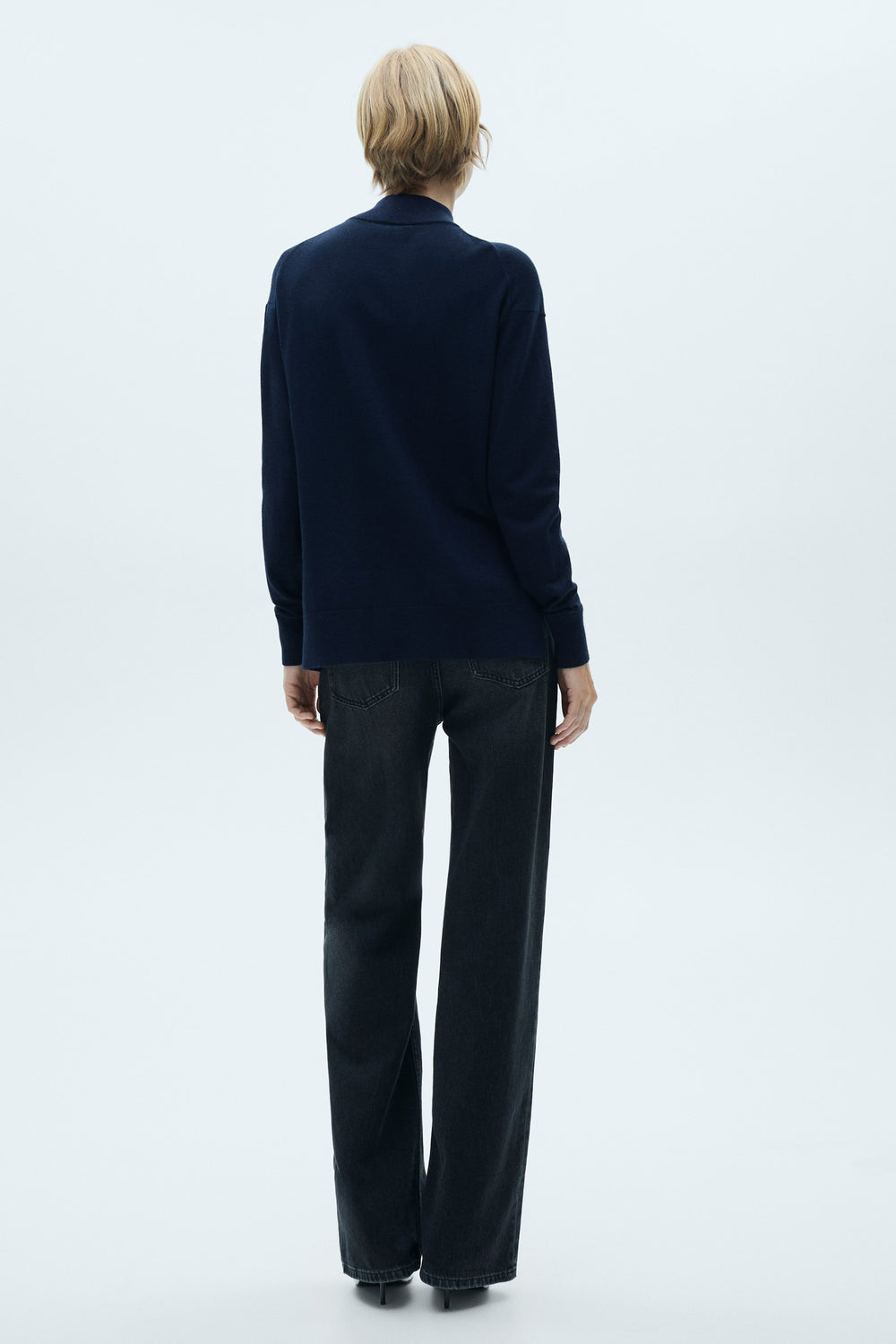 Pull col montant Bleu - MANGO