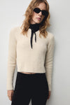 Pull col rond Blanc - MANGO