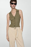 Top (sans manches) Vert - MANGO