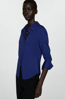 Chemisier (manches longues) Bleu - MANGO