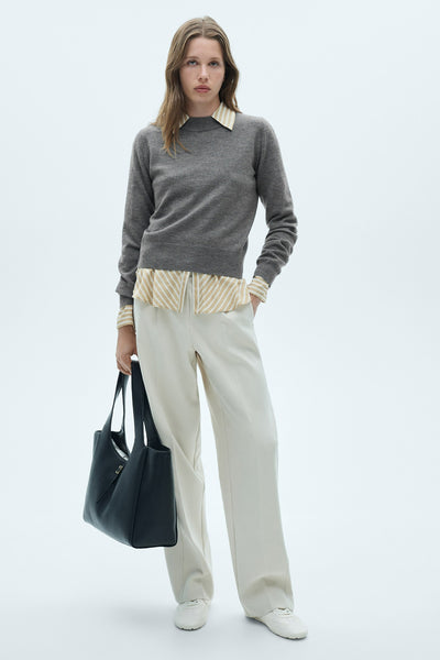 Pull col rond Noir - MANGO