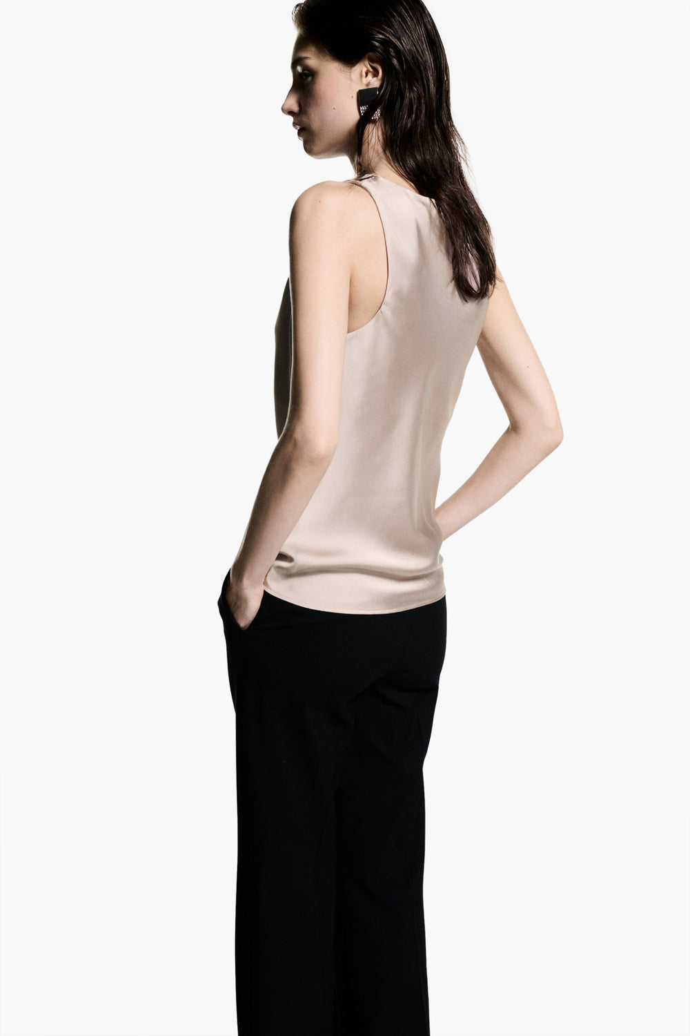 Blouse (zonder mouwen) Beige - MANGO