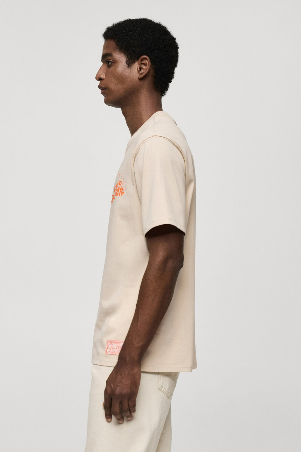 T-shirt (korte mouwen) Beige - MANGO