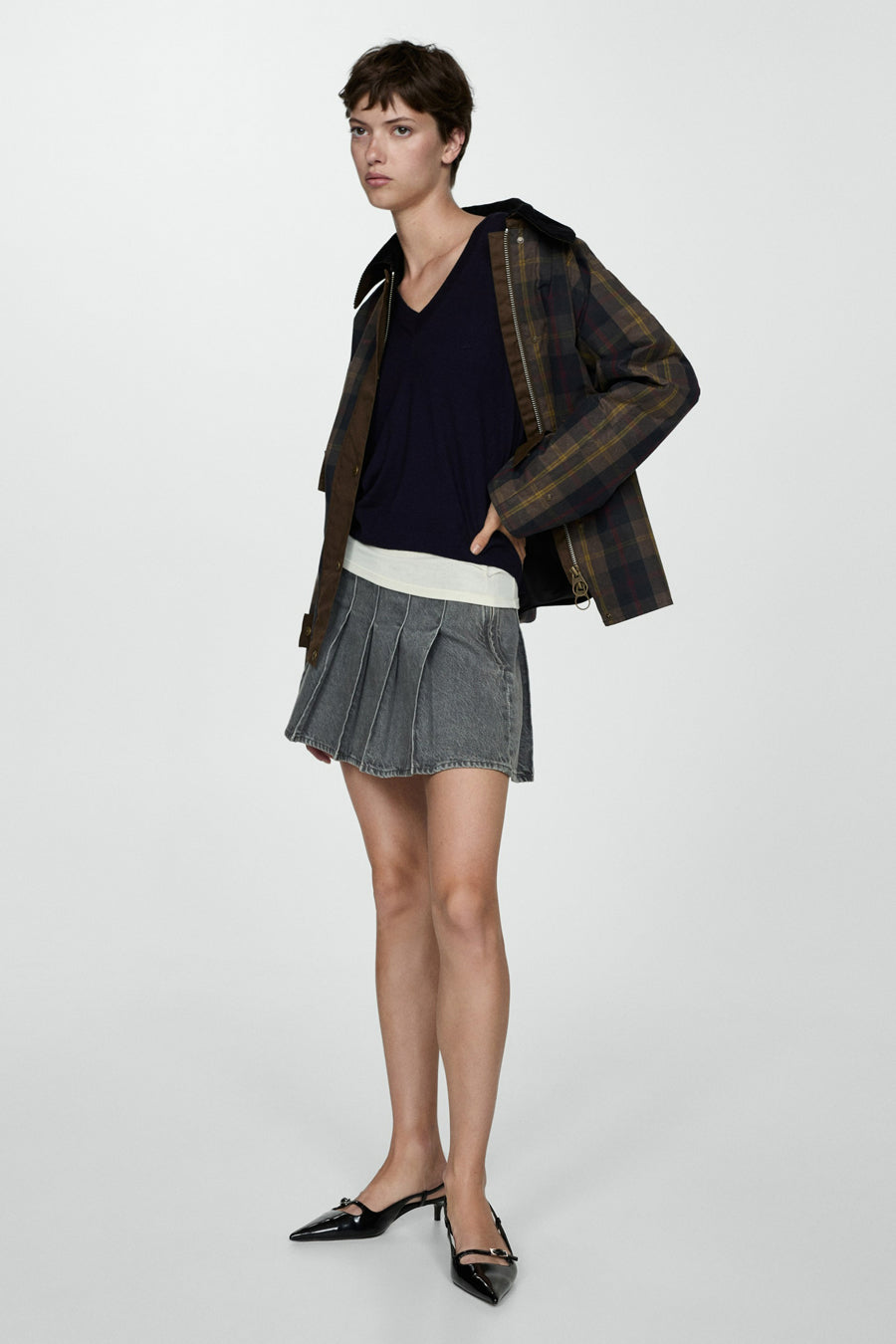 Trui met V-hals Blauw - MANGO