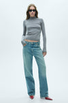Pull col rond Brun - MANGO