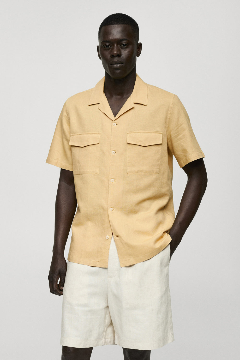 Hemd (korte mouwen) Geel - MANGO