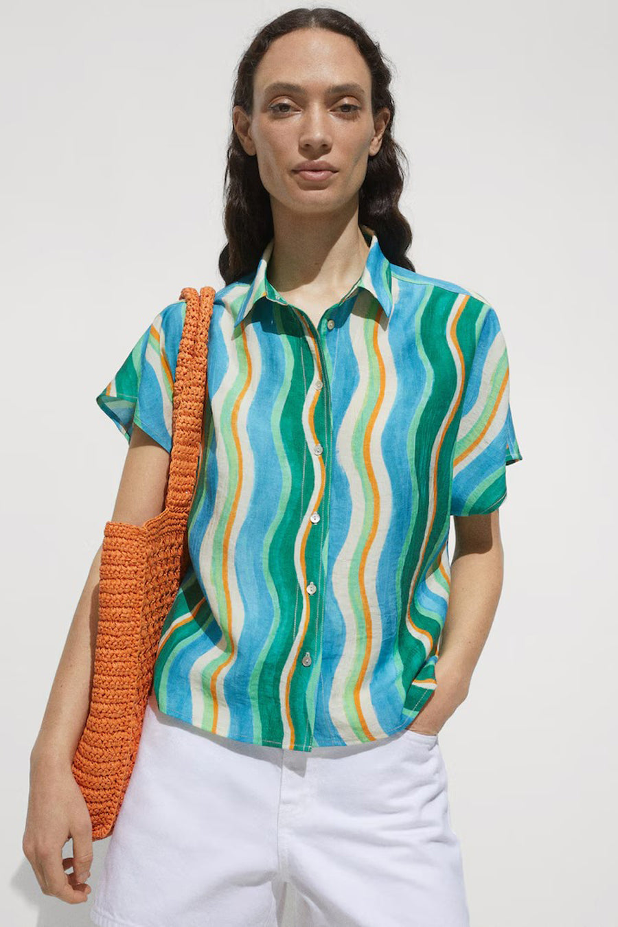 Chemisier (manches courtes) Vert - MANGO