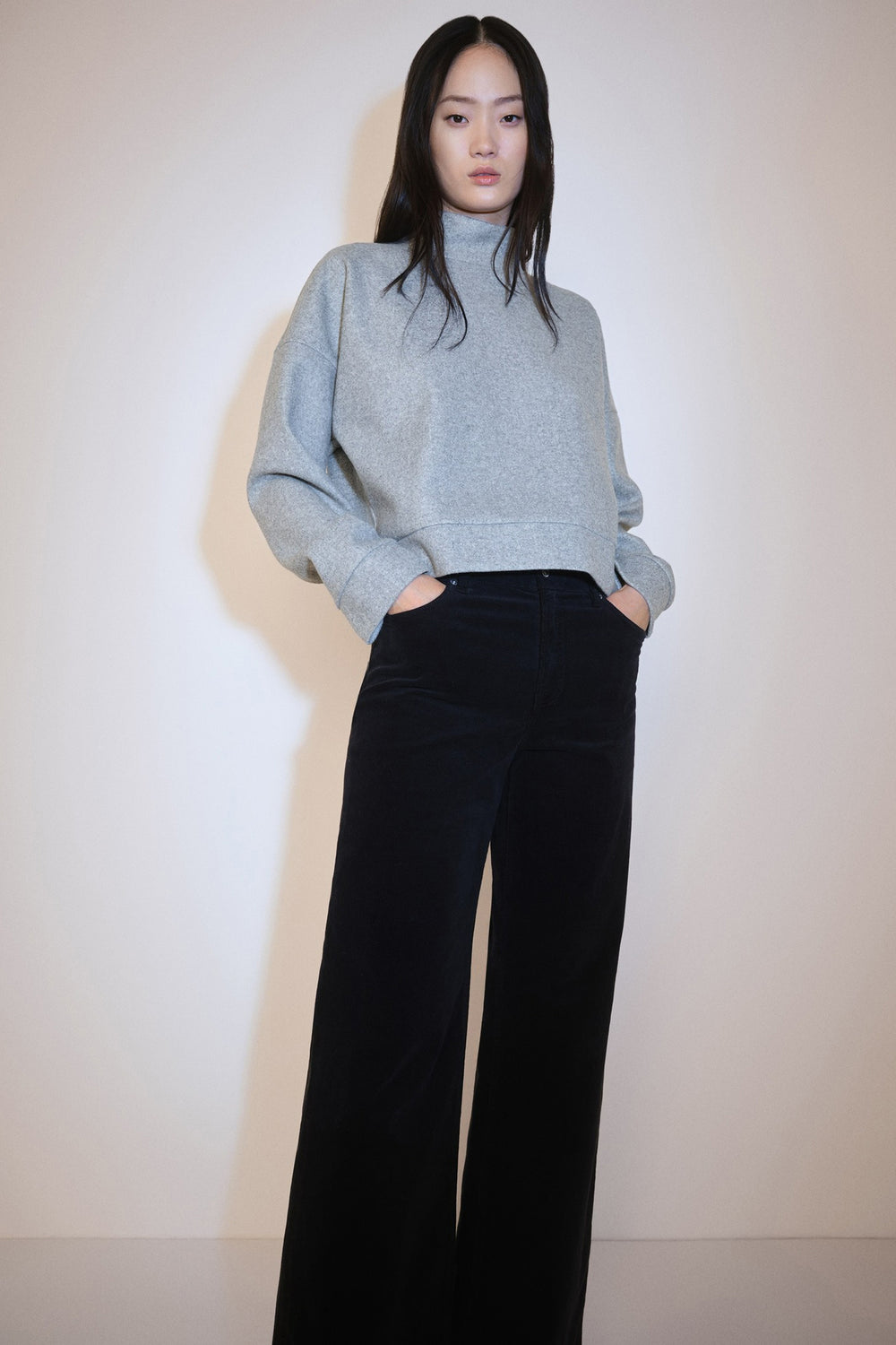 Sweat col rond Gris - MANGO