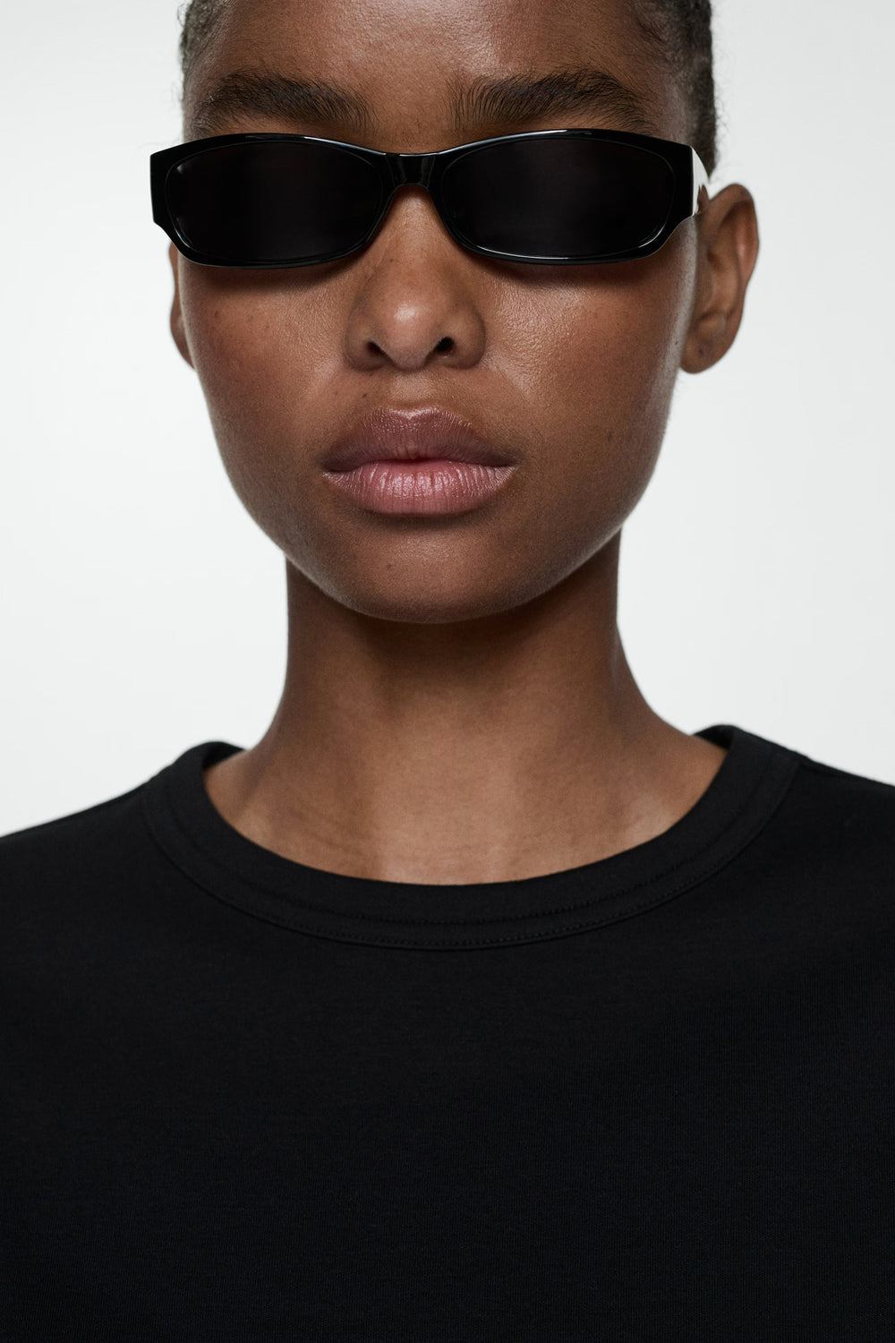 Top uni manches courtes Noir - MANGO