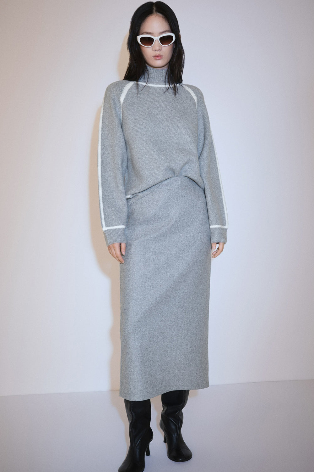 Jupe courte Gris - MANGO