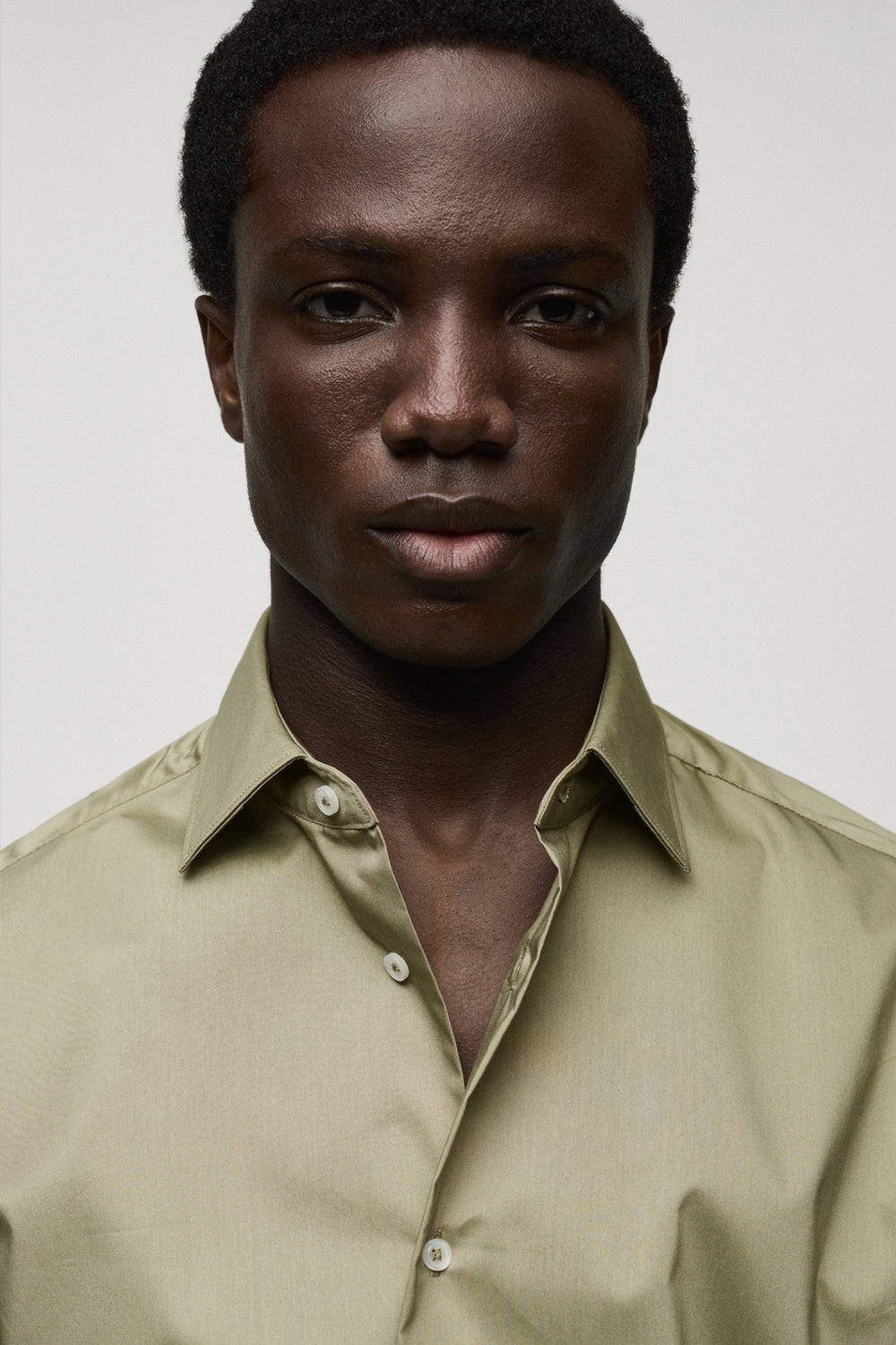 Chemise (manches longues) Vert - MANGO