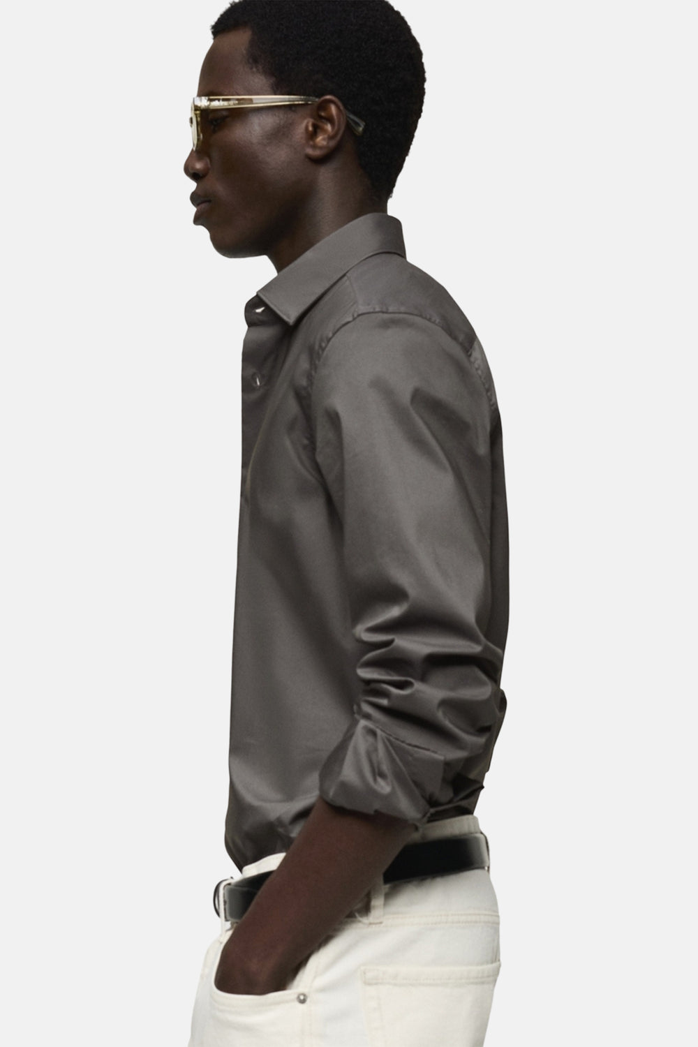 Chemise (manches longues) Gris - MANGO