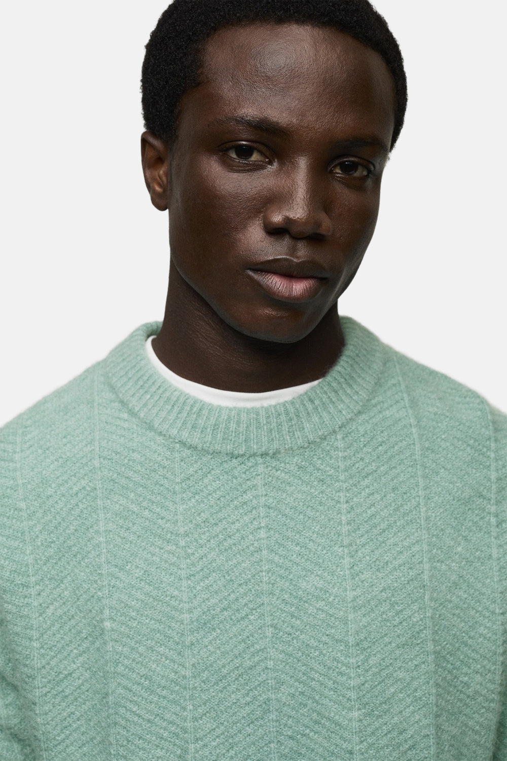 Pull col rond Turquoise - MANGO