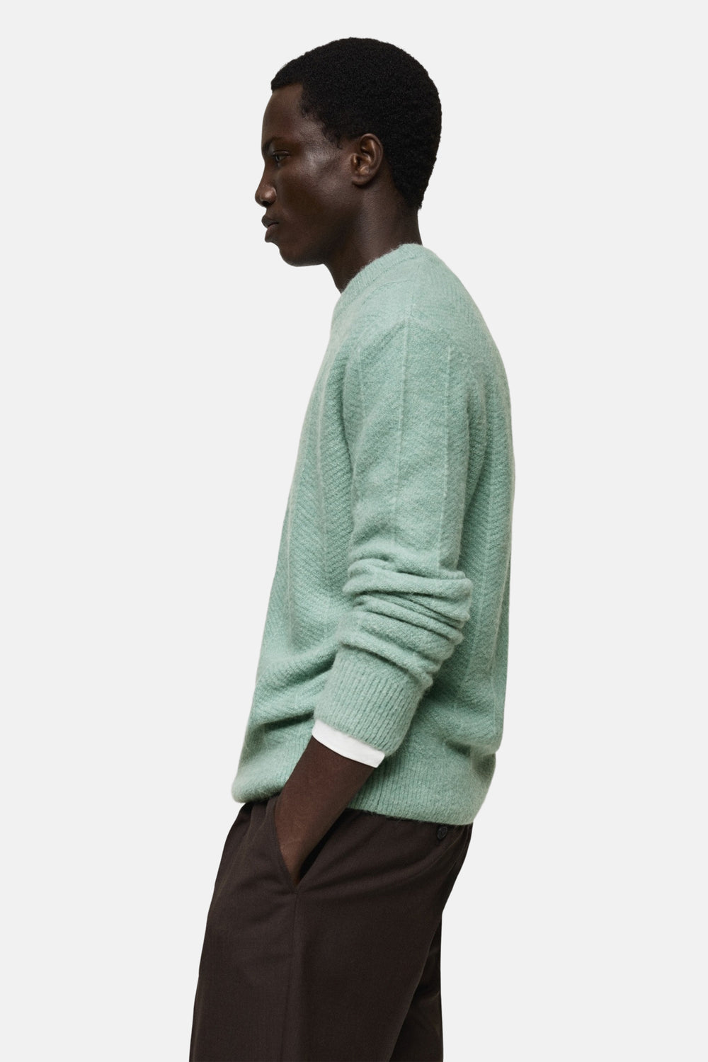 Pull col rond Turquoise - MANGO