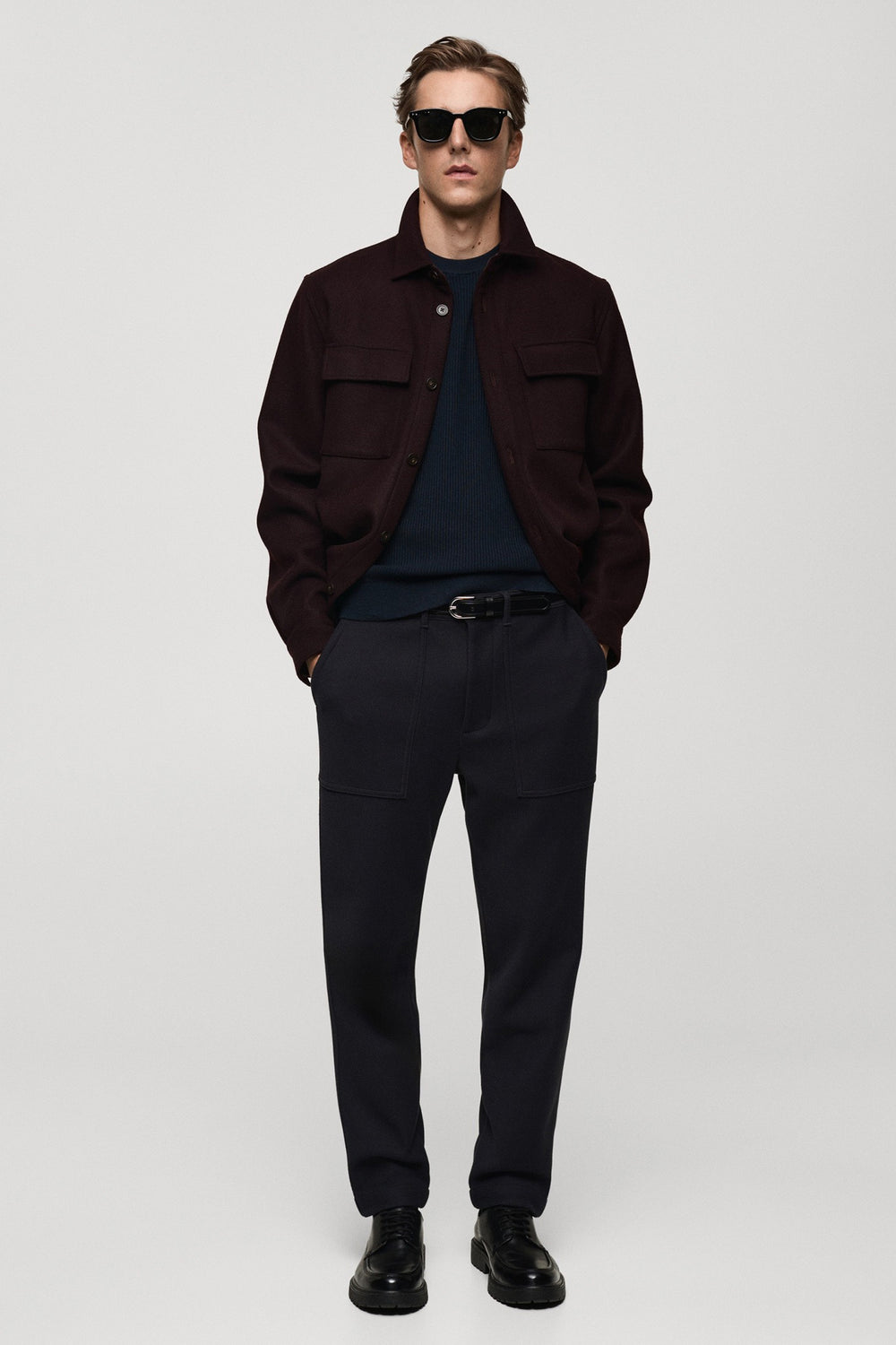 Pull col rond Bleu - MANGO