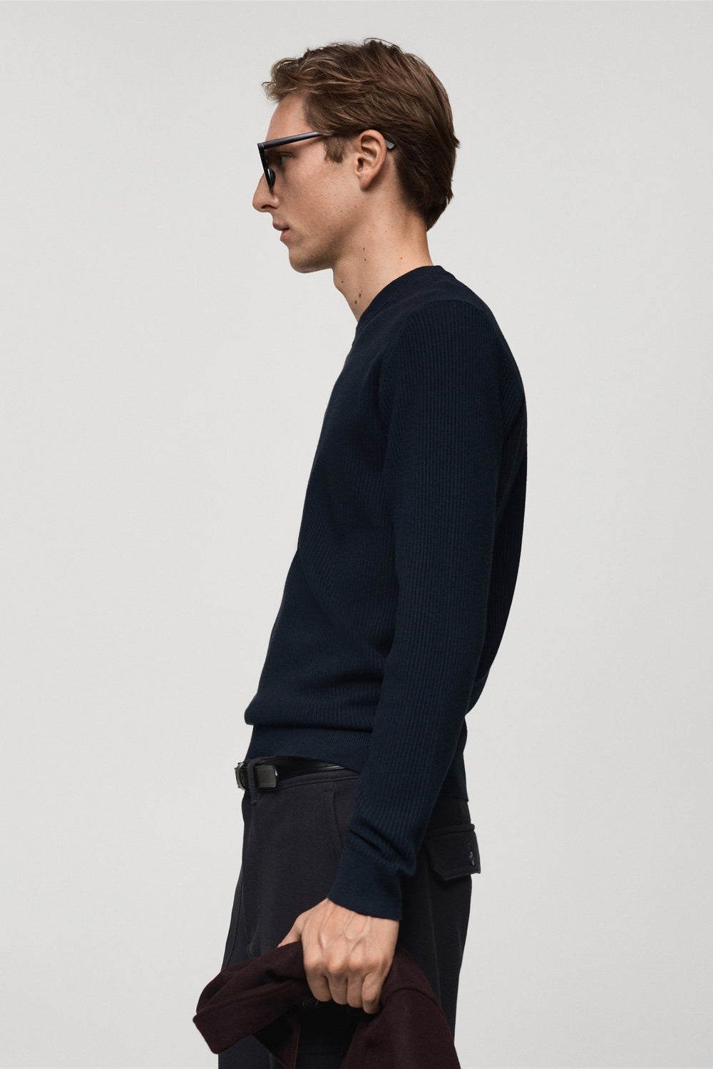 Pull col rond Bleu - MANGO