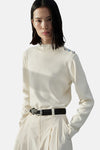 Pull col rond Blanc - MANGO