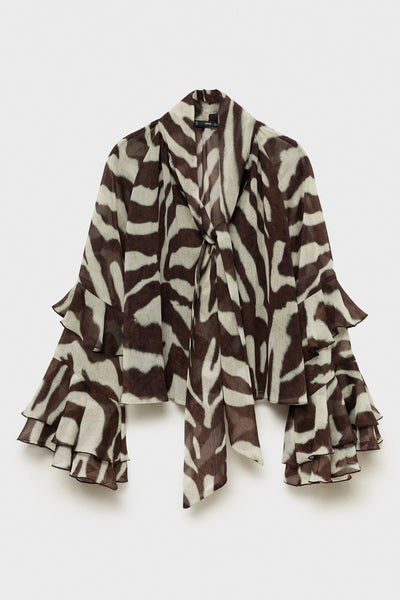 Blouse (lange mouwen) Bruin - MANGO