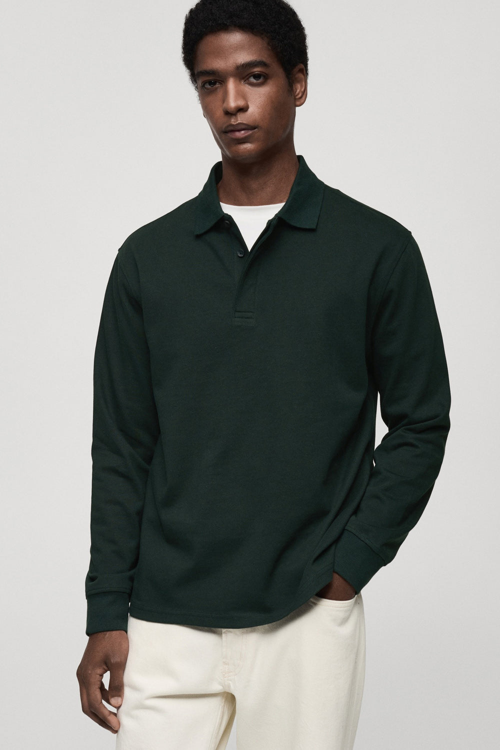Sweater met ronde hals Groen - MANGO