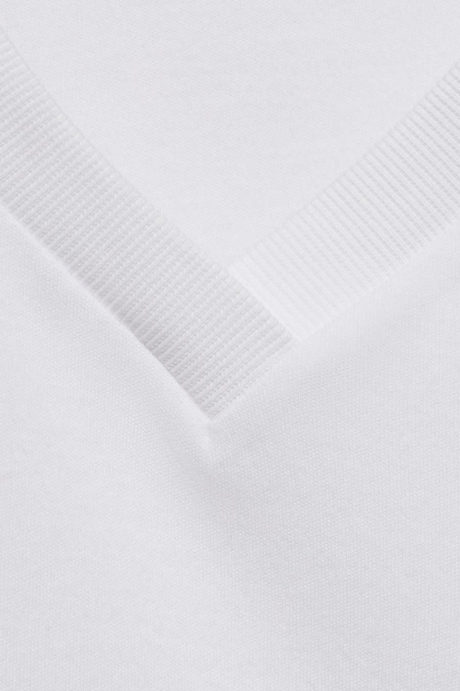 Top uni manches courtes Blanc - MANGO