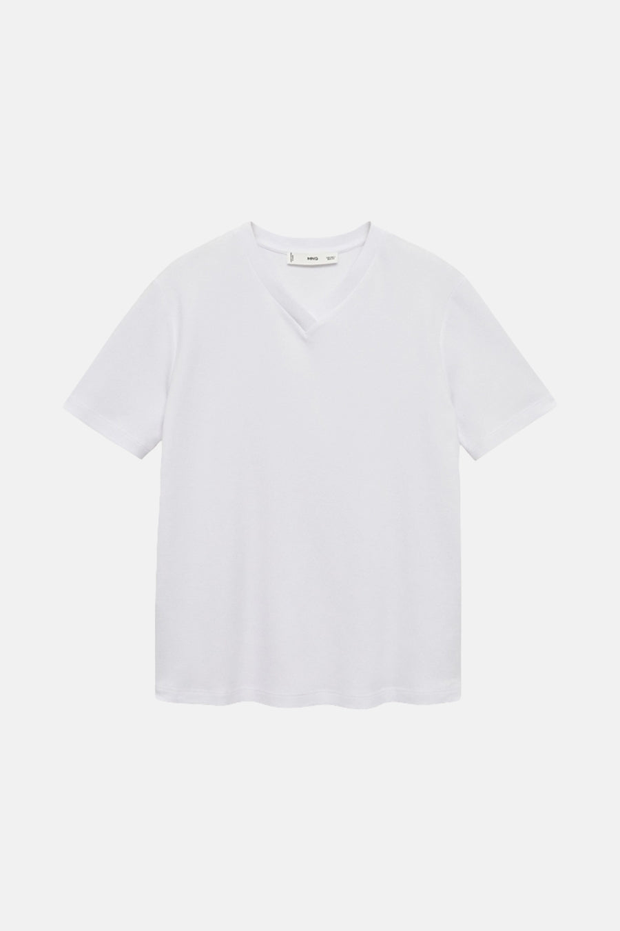 Top uni manches courtes Blanc - MANGO