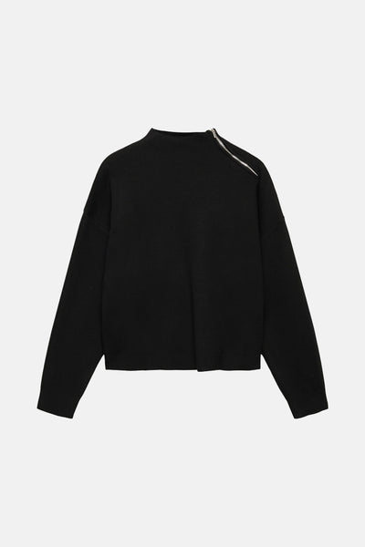 Pull col rond Noir - MANGO