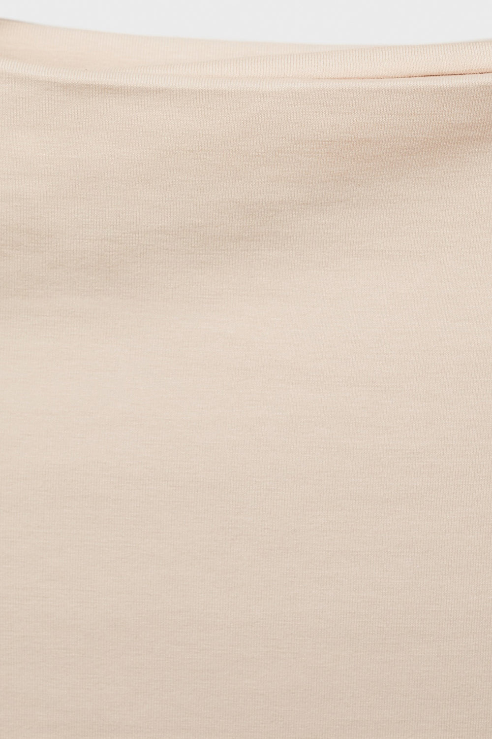 Top uni manches longues Beige - MANGO