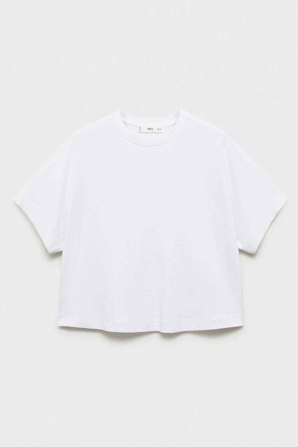Top uni manches courtes Blanc - MANGO