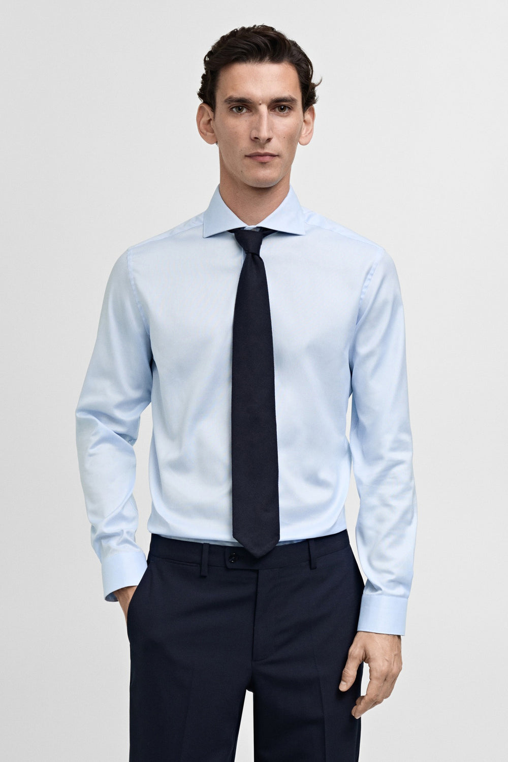 Hemd (lange mouwen) Blauw - MANGO