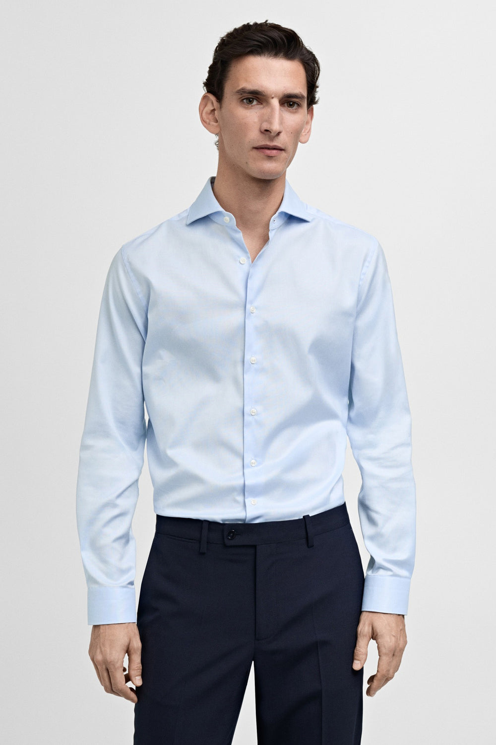 Hemd (lange mouwen) Blauw - MANGO