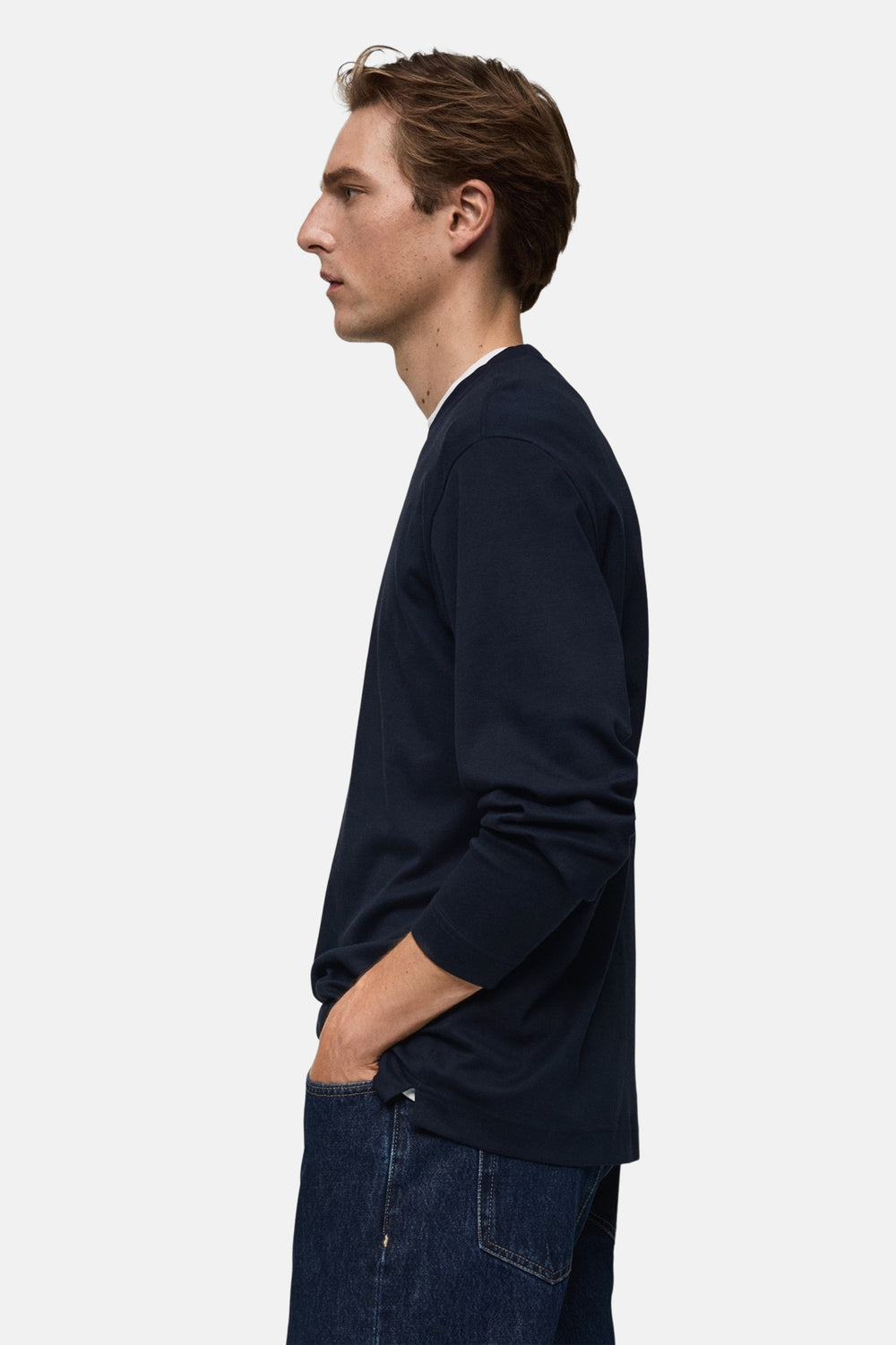 T-shirt (lange mouwen) Blauw - MANGO