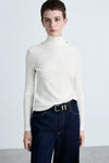 Top uni manches longues Blanc - MANGO