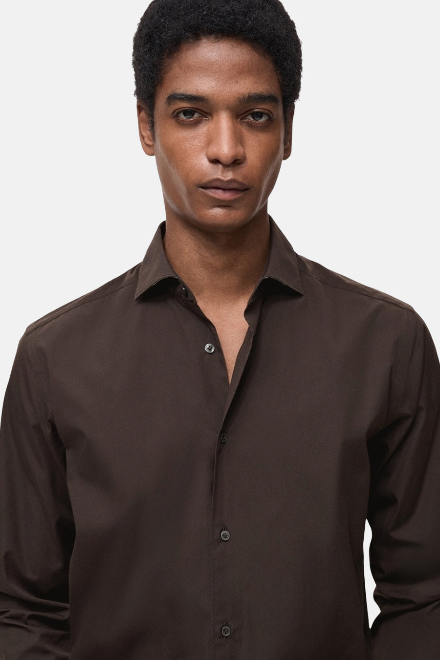 Hemd (lange mouwen) Bruin - MANGO