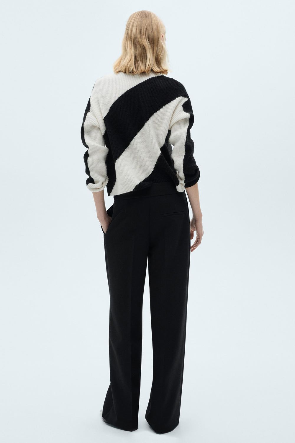 Pull col rond Noir - MANGO