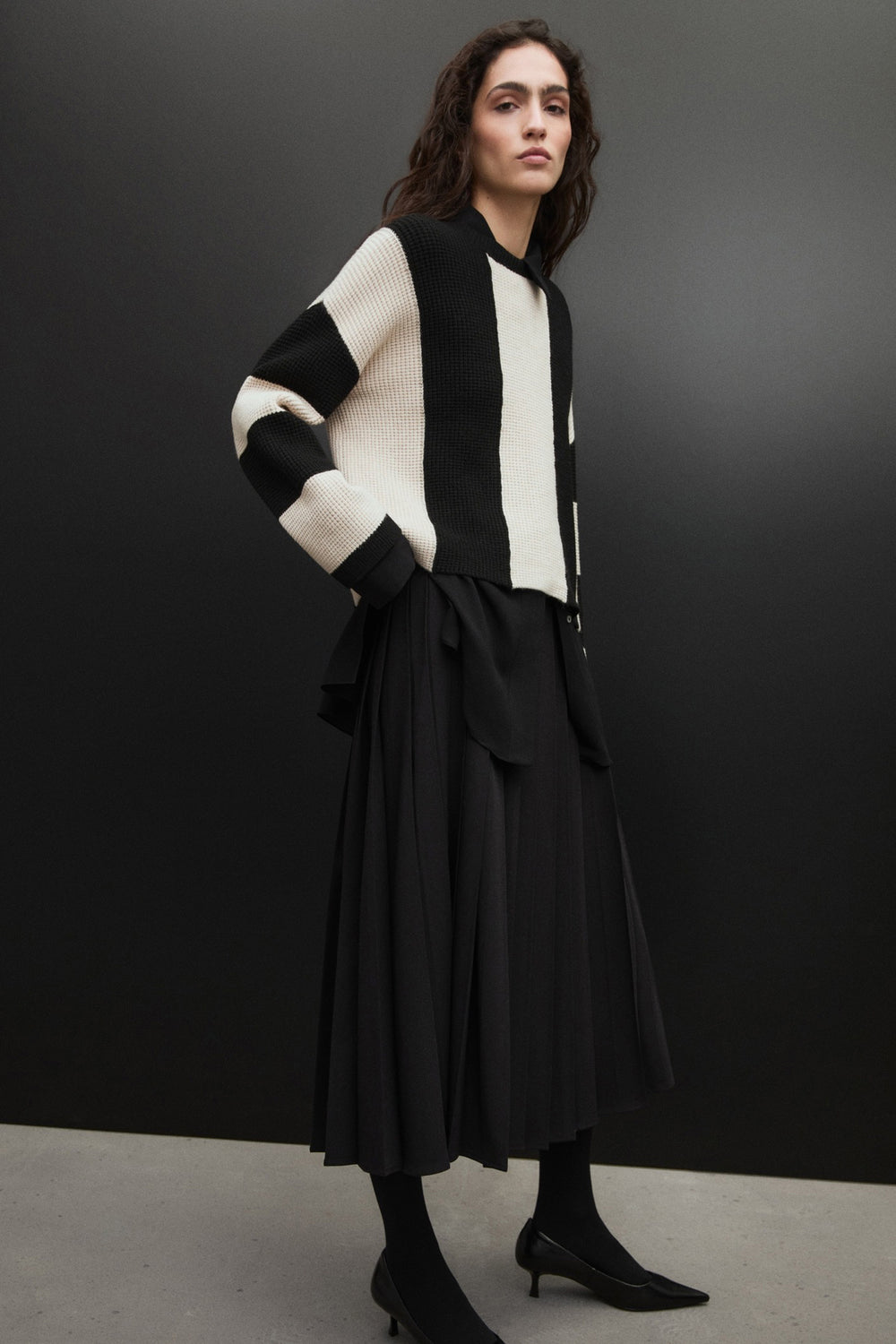 Pull col rond Noir - MANGO