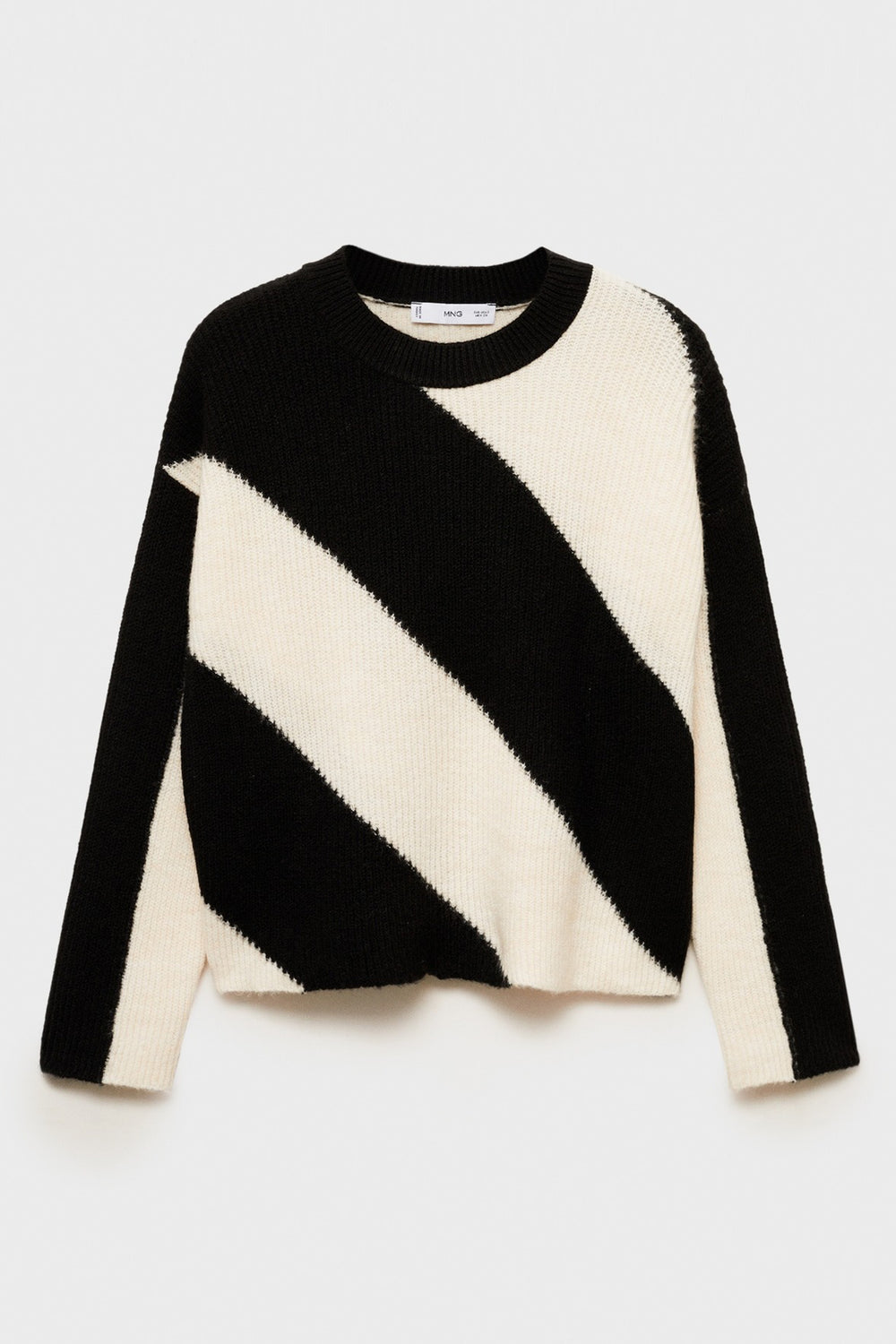 Pull col rond Noir - MANGO